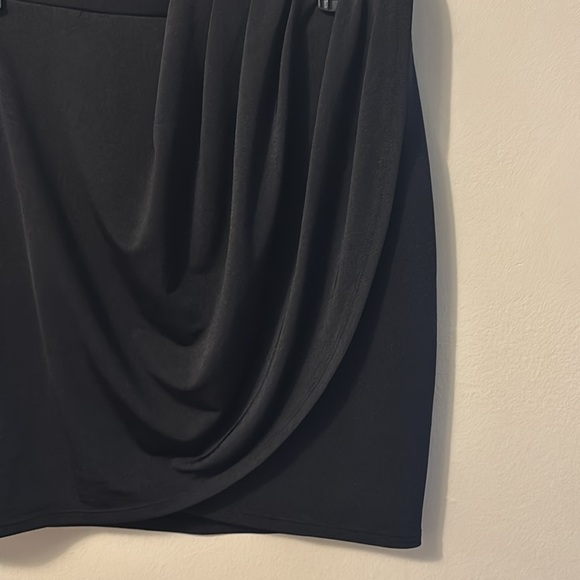 Express Black Ruched Pencil Skirt Mini - Picture 5 of 9